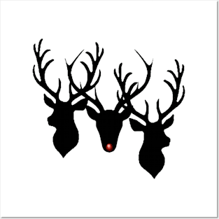 Reindeer Silhouettes Posters and Art